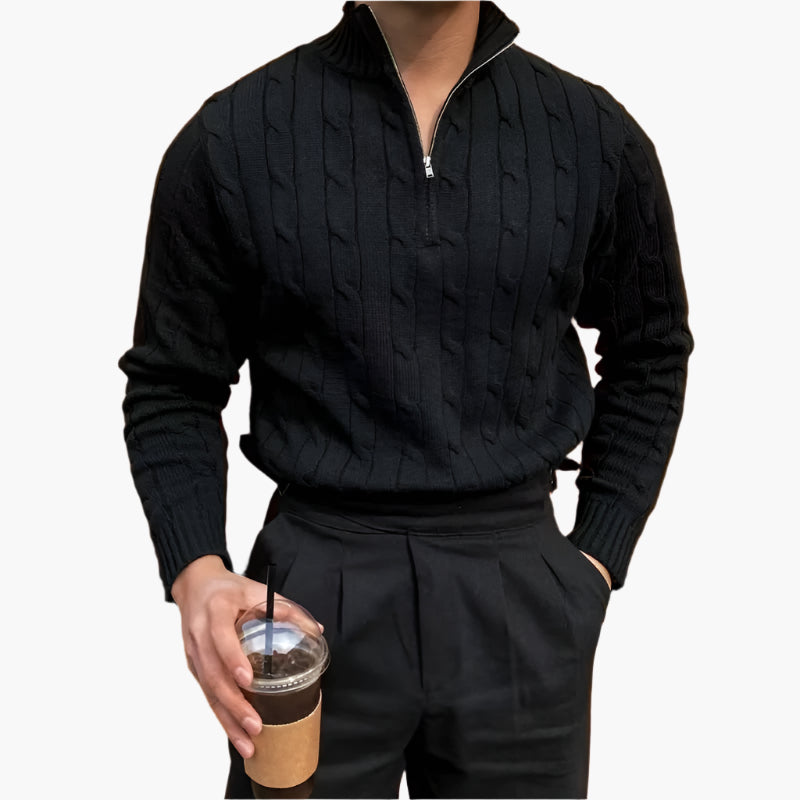 Wavy Half-Zip Jumper
