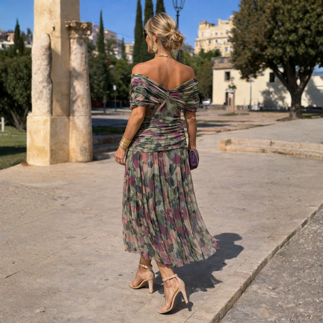 ROSSANA | Off-Shoulder Maxi Dress