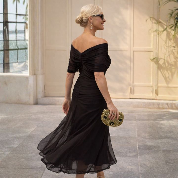 ROSSANA | Off-Shoulder Maxi Dress