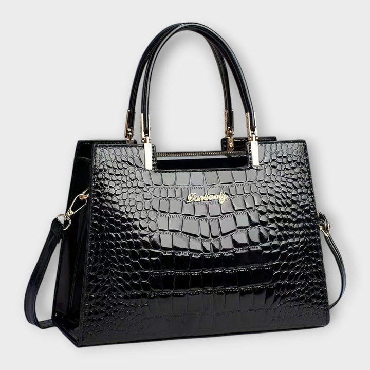 Maison Verdelle | Shiny Crocodile Skin Pattern Handbag