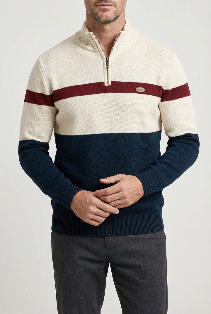 Men's Zip Neck Jumper