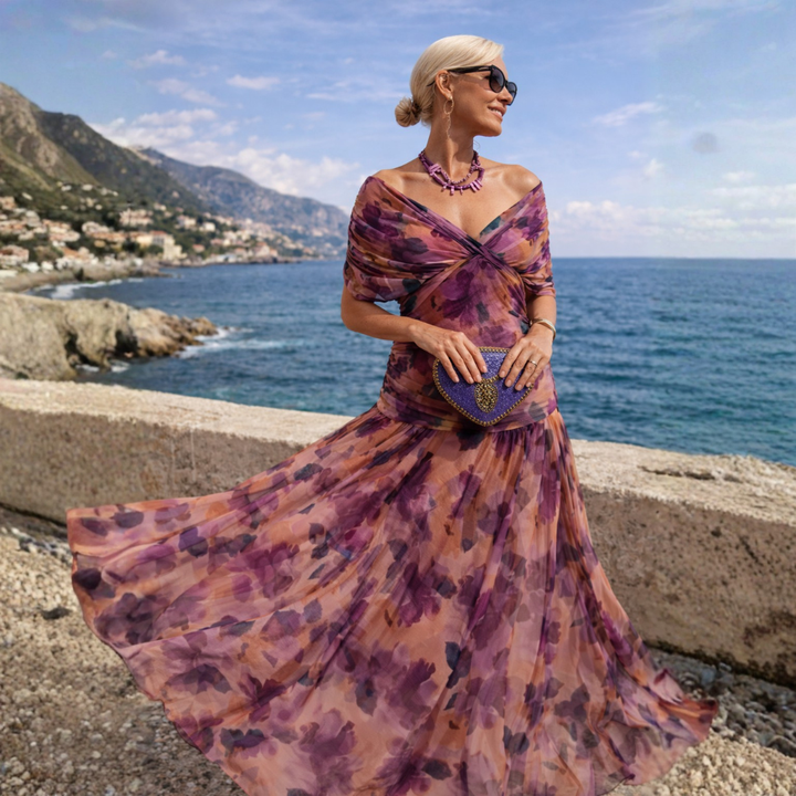 ROSSANA | Off-Shoulder Maxi Dress