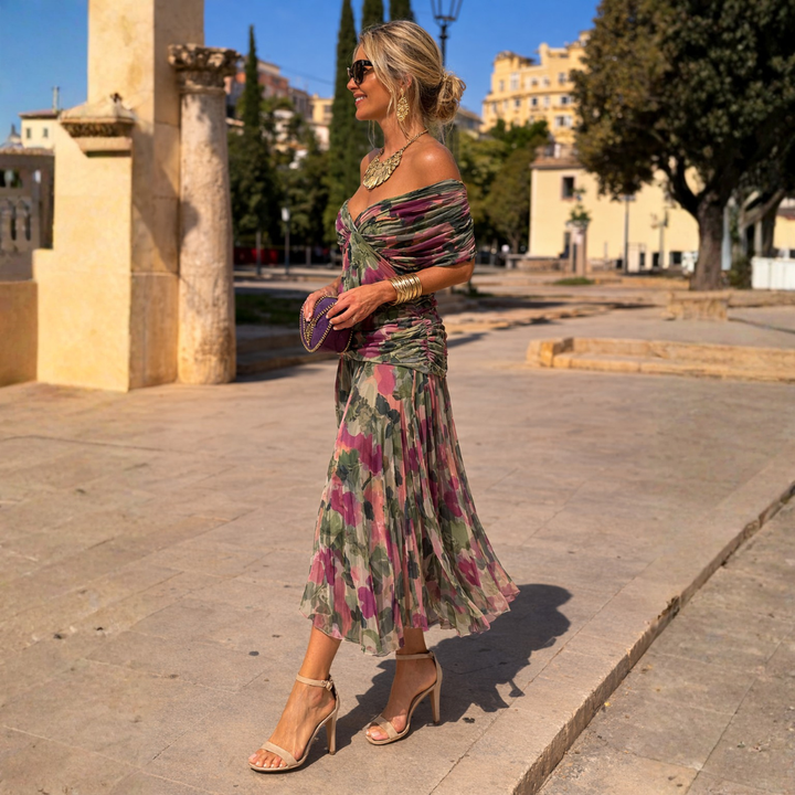 ROSSANA | Off-Shoulder Maxi Dress
