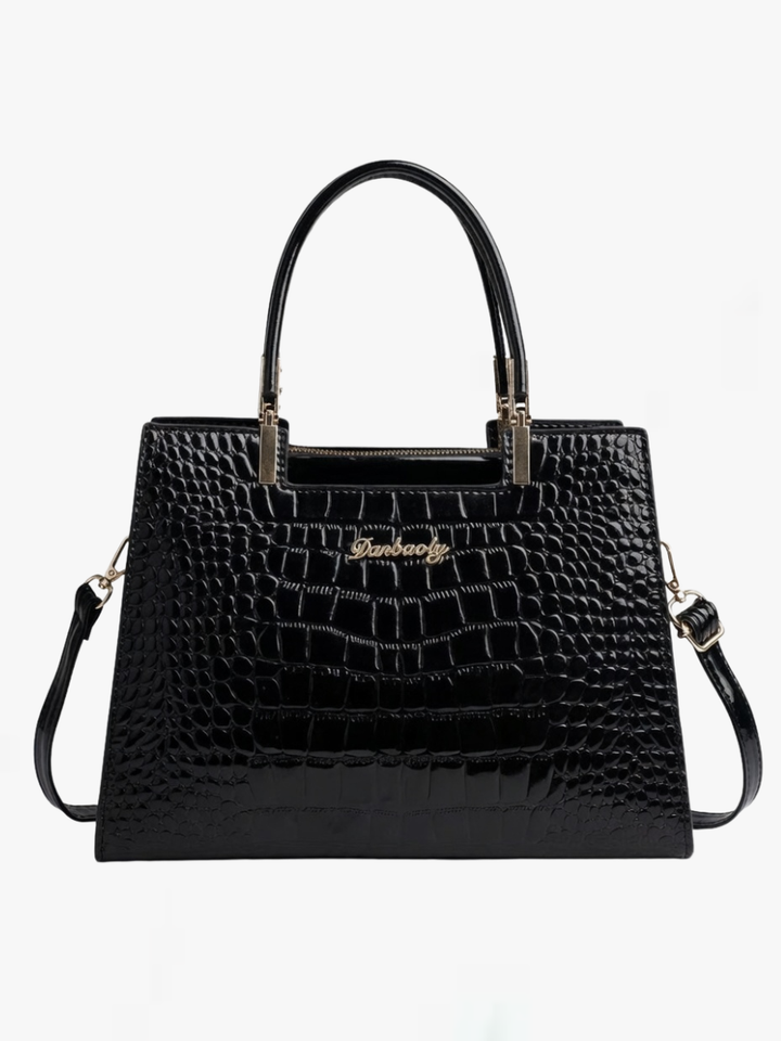 Maison Verdelle | Shiny Crocodile Skin Pattern Handbag