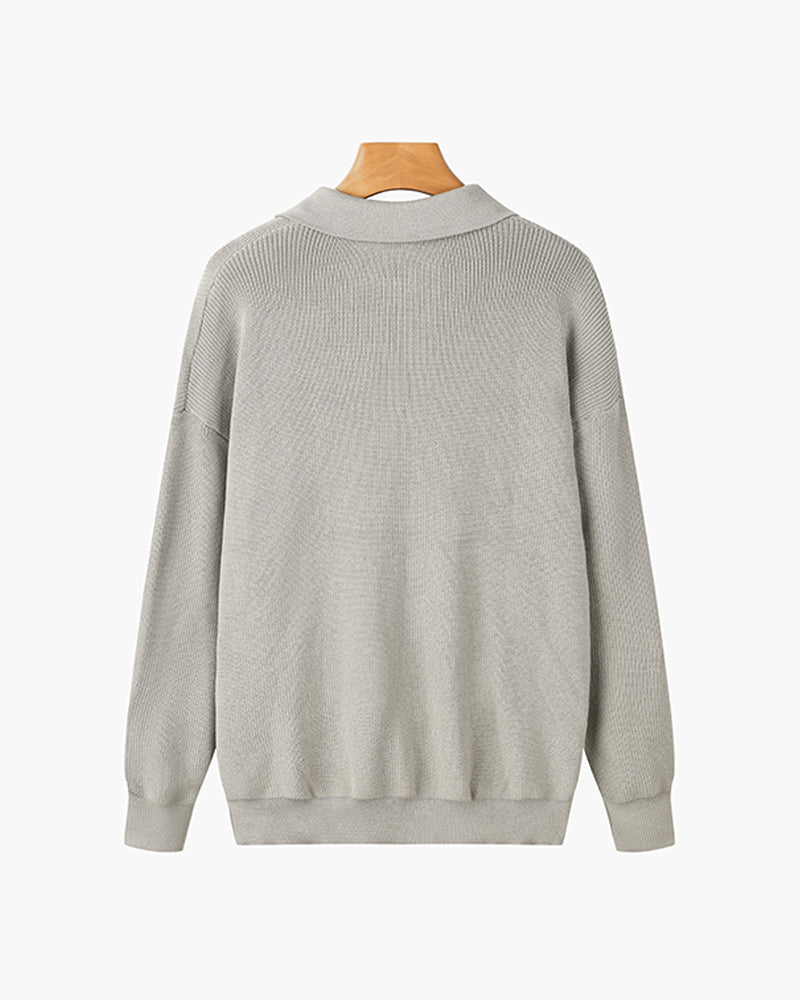 Half-Zip Polo Sweater