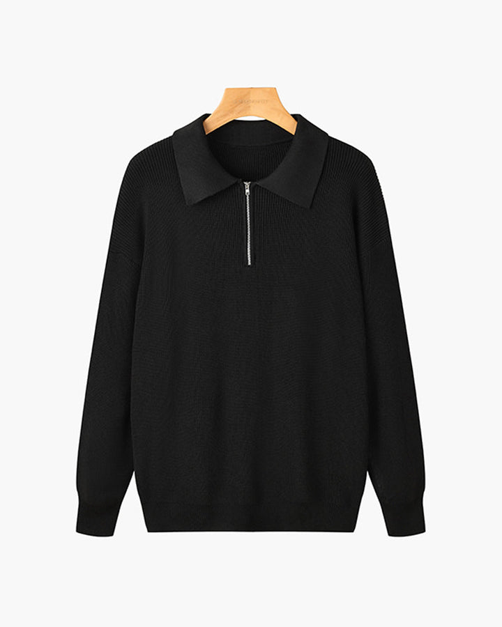 Half-Zip Polo Sweater