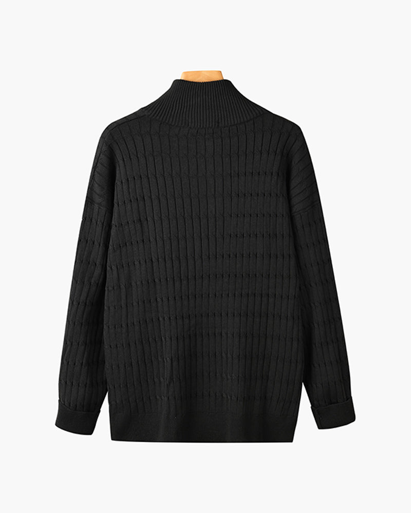 Wavy Half-Zip Jumper