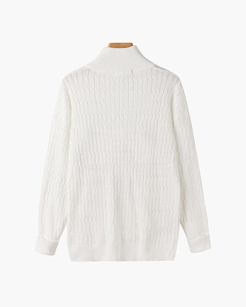 Wavy Half-Zip Jumper