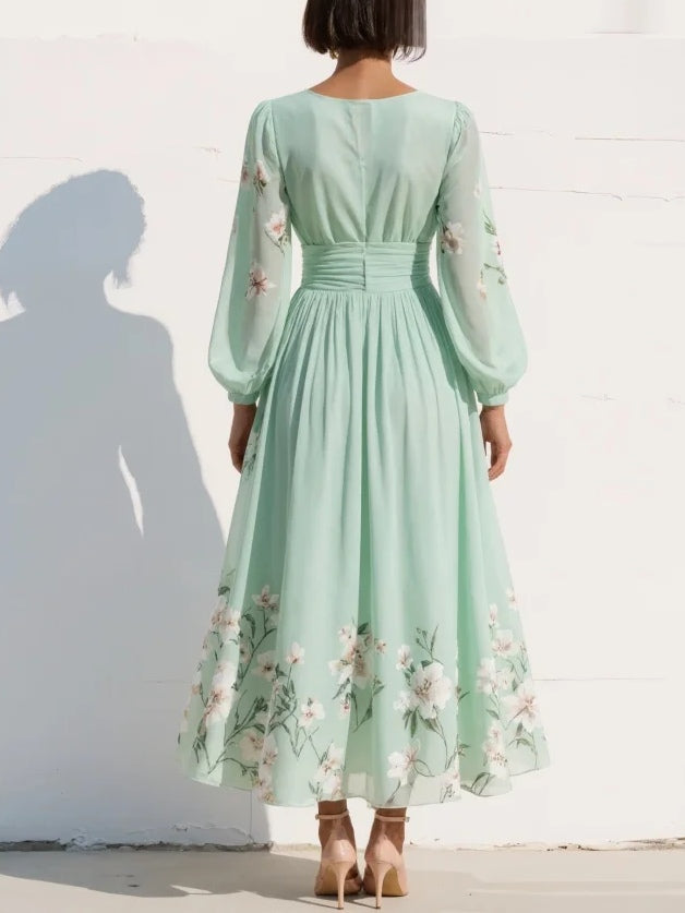 Olivia | Floral Midi Dress