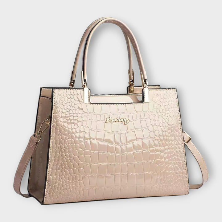 Maison Verdelle | Shiny Crocodile Skin Pattern Handbag