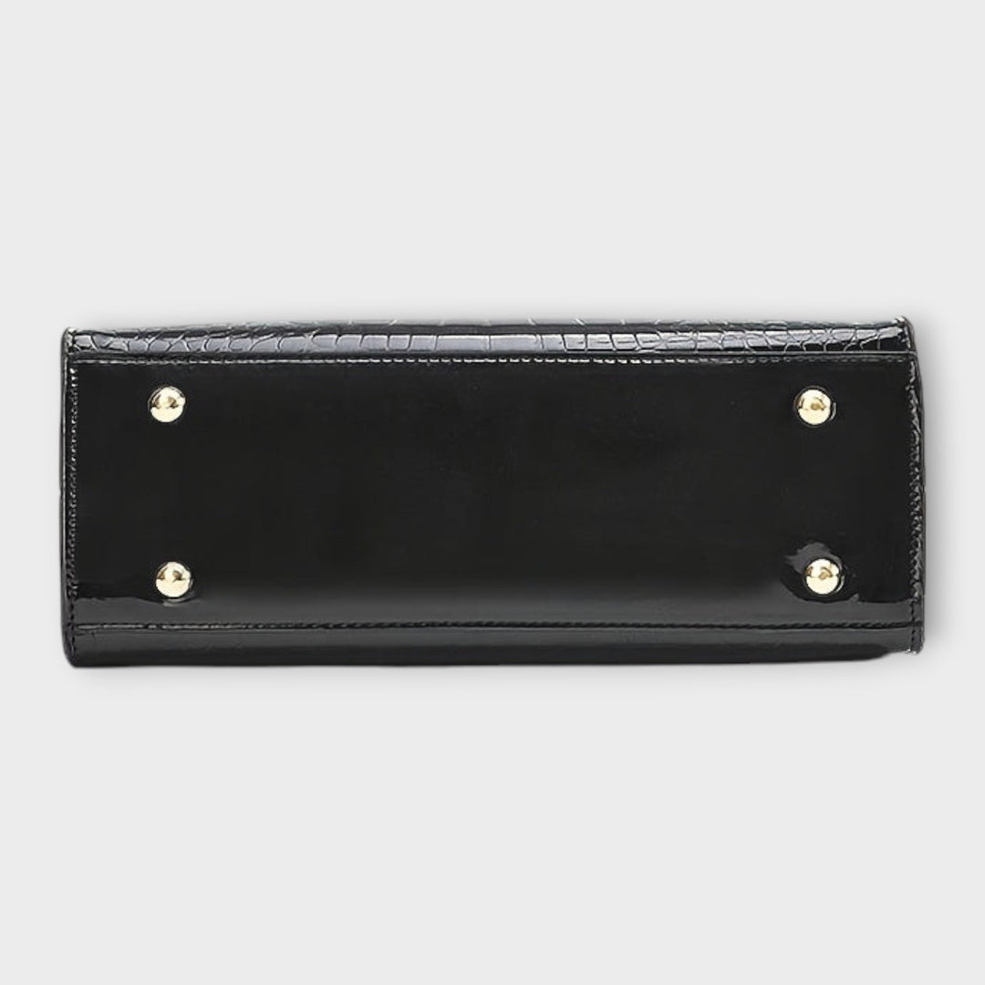 Maison Verdelle | Shiny Crocodile Skin Pattern Handbag