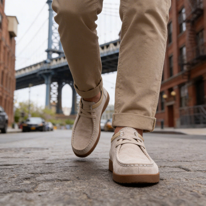 Lincoln Clark Leather Moc-Toe Sneaker
