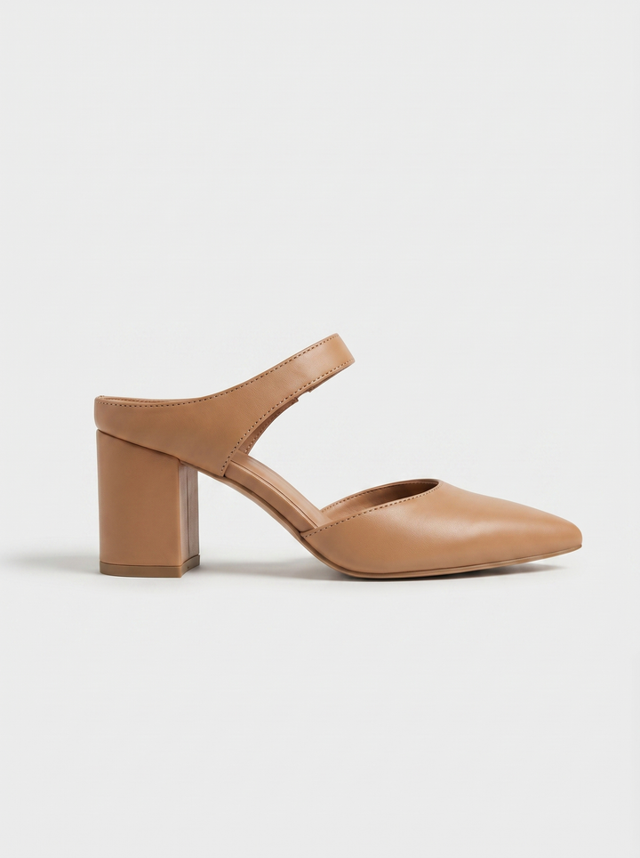Valene | Leather Slingback Heels