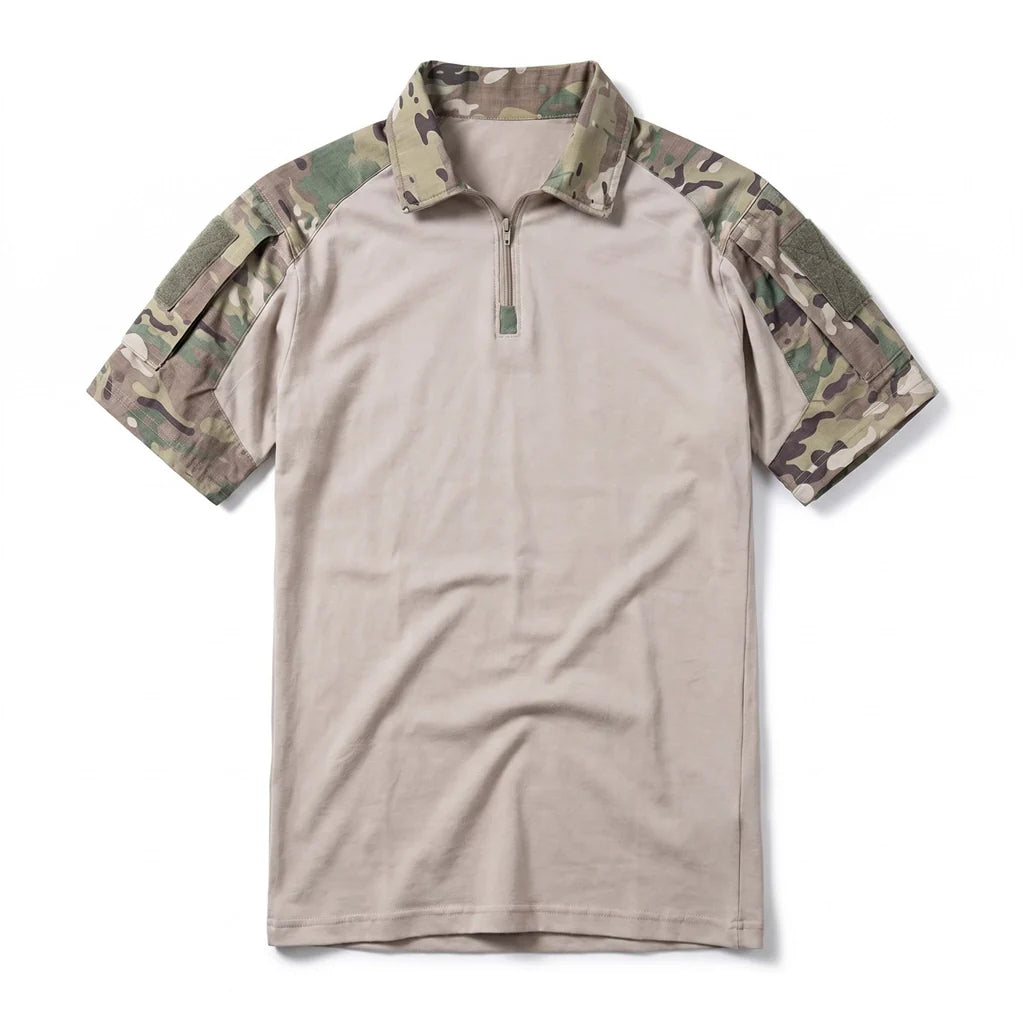 Lewis Quarter-Zip Camo Polo