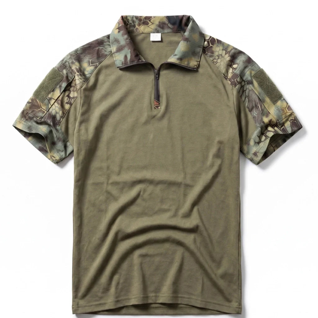 Lewis Quarter-Zip Camo Polo