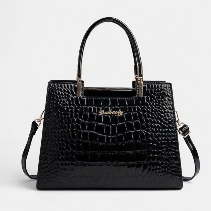 Maison Verdelle | Shiny Crocodile Skin Pattern Handbag